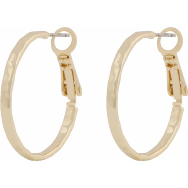 Kansas small ring ear 25mm plain Gold-Onesize