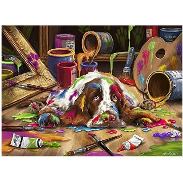 Vermont Christmas Company Puppy Picasso Jigsaw Puzzle 1000 Piece