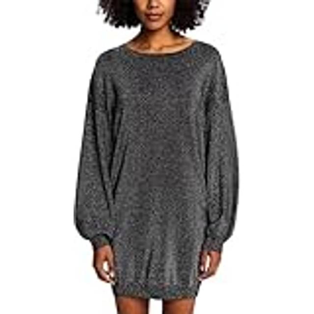 Esprit - Klänning Lurex Rib Dress - Svart