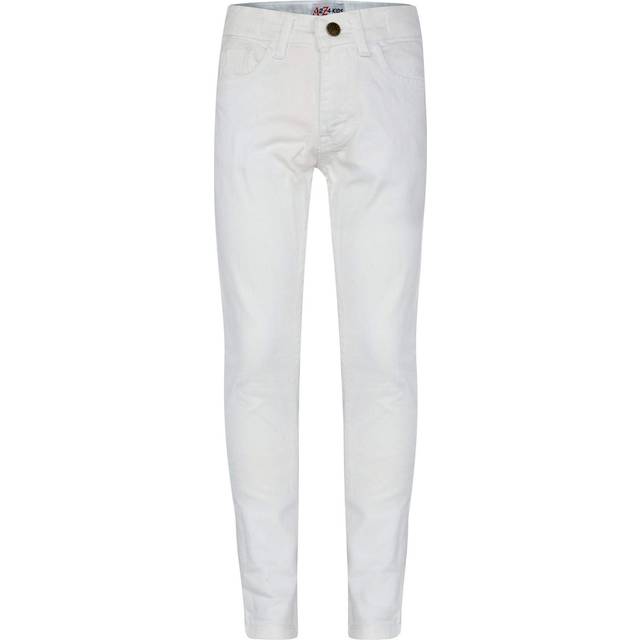 (9-10 Years) Kids Girls Skinny Jeans Designer White Denim Stretchy Pant Fit Trouser 5-13 Year