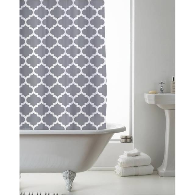 Country Club Shower Curtain - Moroccan Grey | TJ Hughes