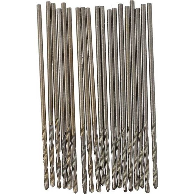 20 Pcs 30mm Long 0.8mm Dia Micro HSS Twist Drill Bit