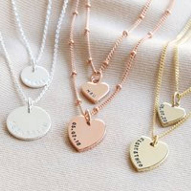 Personalised Layered Chain and Charm Necklace - gold/rose gold/silver - one size