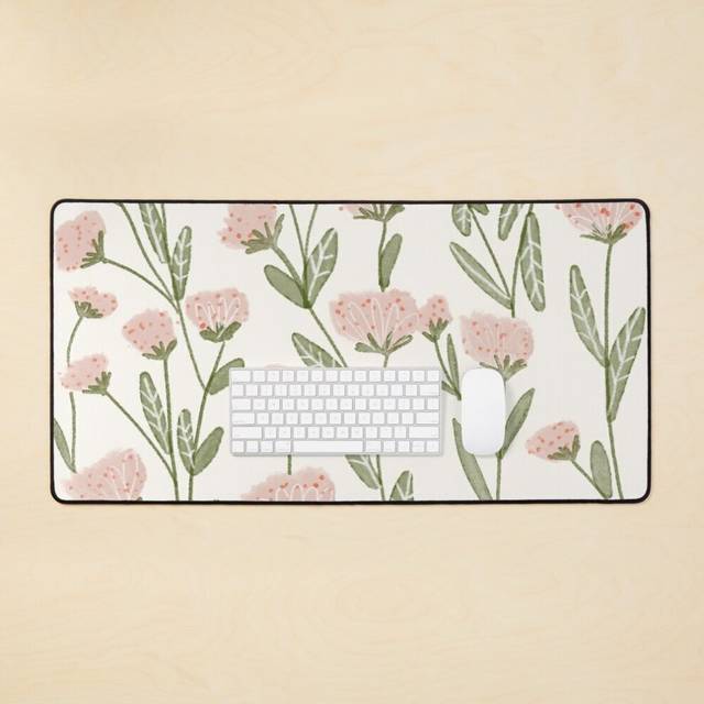 Desk Mat Spring Rose Garden Large Gaming Mouse Pad 35x16 inch