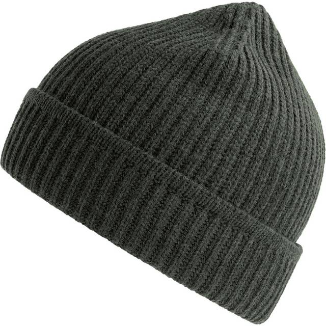 (One Size, Dark Grey Melange) Atlantis Unisex Adult Maple Ribbed Recycled Beanie