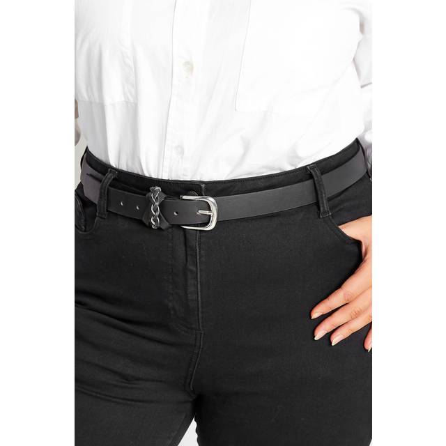 Black Braided Belt - 24-26