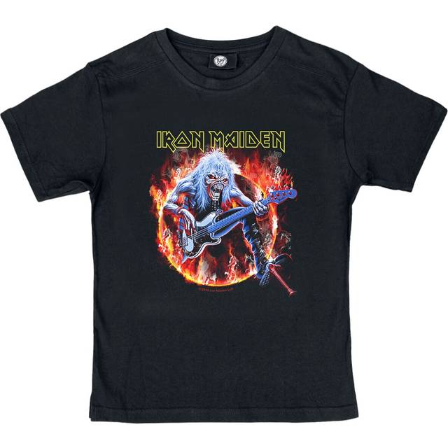 Iron Maiden T-shirt - Metal-Kids - Fear Live Flame - 92 164 - för barn - svart