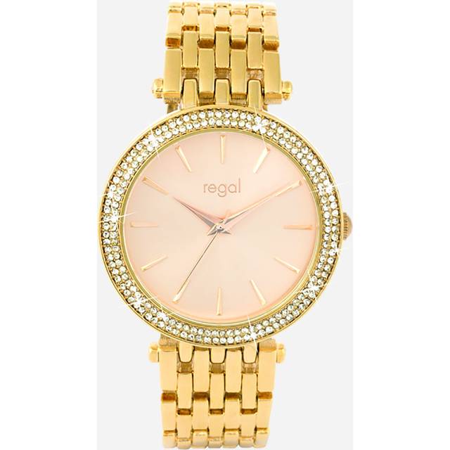 Regal damklocka - metallänk, guldton/champagne, 39mm