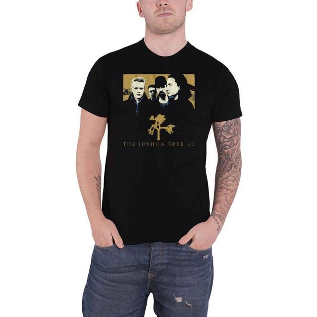 (2XL, Black) U2 T Shirt Joshua Tree Album Band Logo new Official Mens Black