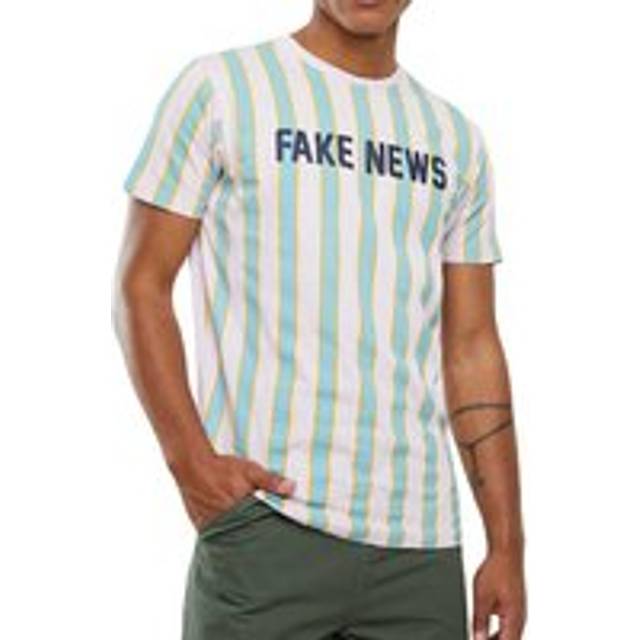 Mens Crew Neck Short Sleeve Striped T-shirt