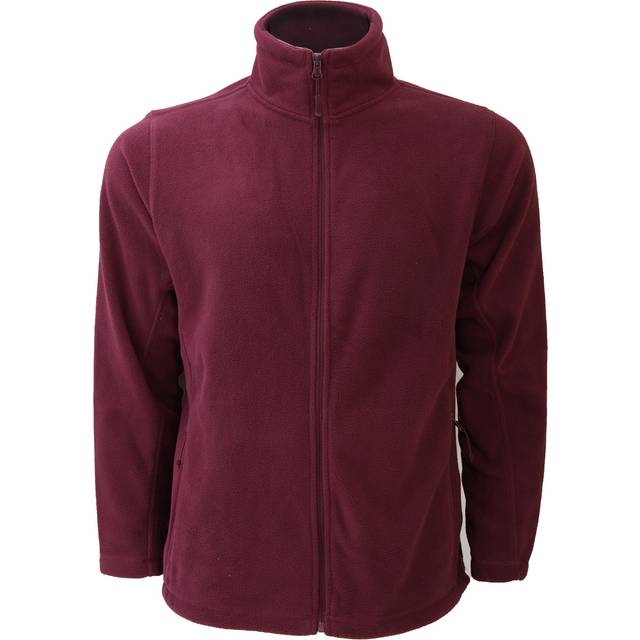 (S, Burgundy) Russell Mens Full Zip Outdoor Fleece Jacket