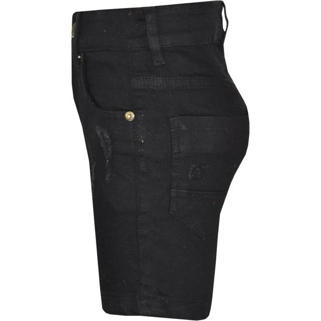 (9-10 Years) Kids Boys Denim Shorts Black Ripped Chino Bermuda Jeans Short Knee Length 5-13Yr