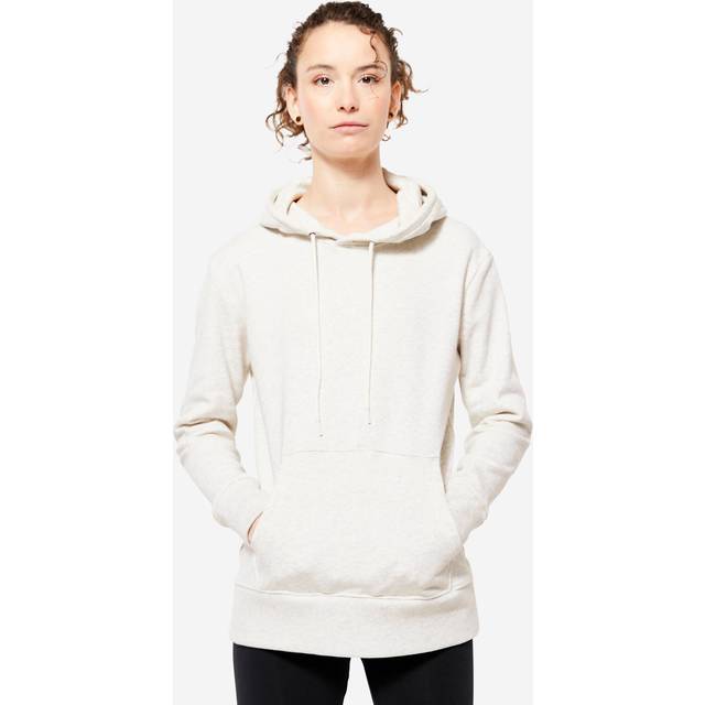 Women's Cotton Fitness Hoodie - Cotton White