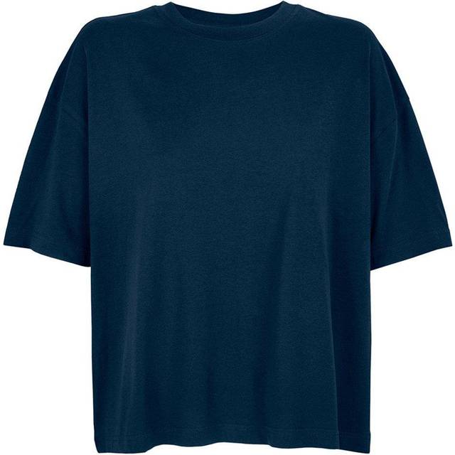 (XS, French Navy) SOLS Womens/Ladies Boxy Organic Oversized T-Shirt