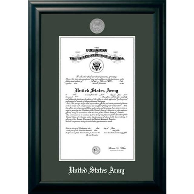 Campus Images ARCS0028.5x11 8.5 x 11 in. Patriot Frames Army Certificate Satin Black Frame with Silver Medallion