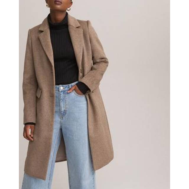 Wool Blend Coat - taupe brown - 24