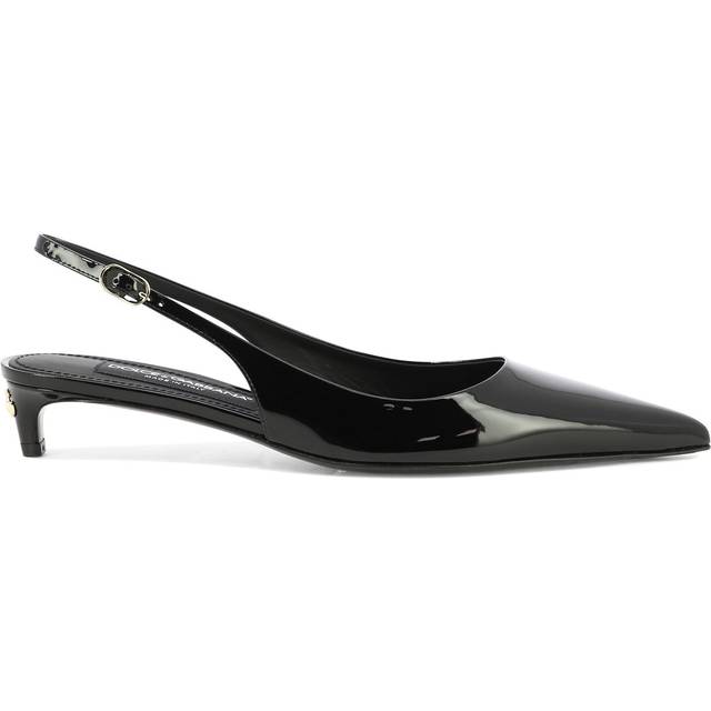 Dolce & Gabbana Women's Leather Slingback Pumps in Black | Size 36 | CG0701A1471 Color 80999 (36)