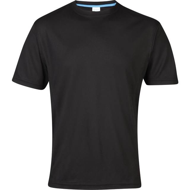 (XL, Jet Black) AWDis Cool Mens SuperCool Crew Sports Performance T-Shirt