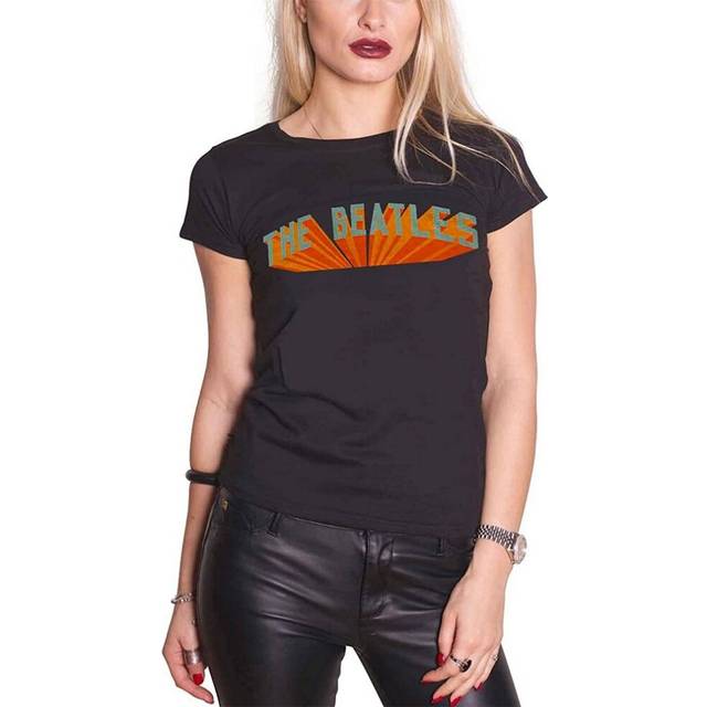 (M, Black) The Beatles Womens/Ladies Live In Japan Back Print T-Shirt