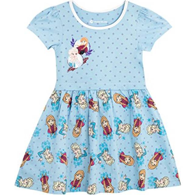 Frozen Elsa And Anna Patch Dress - Blue - 4-5 Years