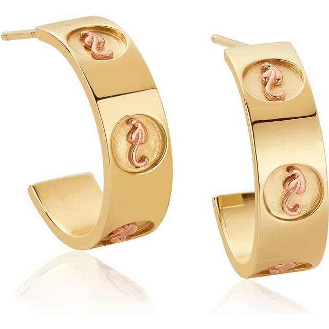 Insignia 9ct Solid Gold Half-Hoop Earrings