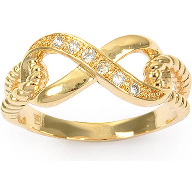 Guldpläterad Ring 'Infini' vitguld - 15x8 mm 60 vit