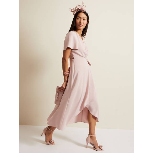 Phase Eight Women's Julissa Frill Wrap Midi Dress - Antique Rose - 26