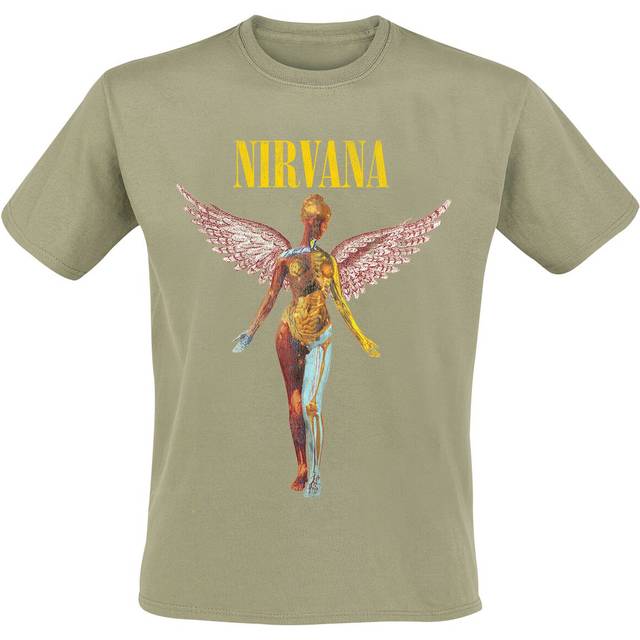 Nirvana T-shirt - Angel - S 3XL - f&#xF6;r Herr - gr&#xF6;n