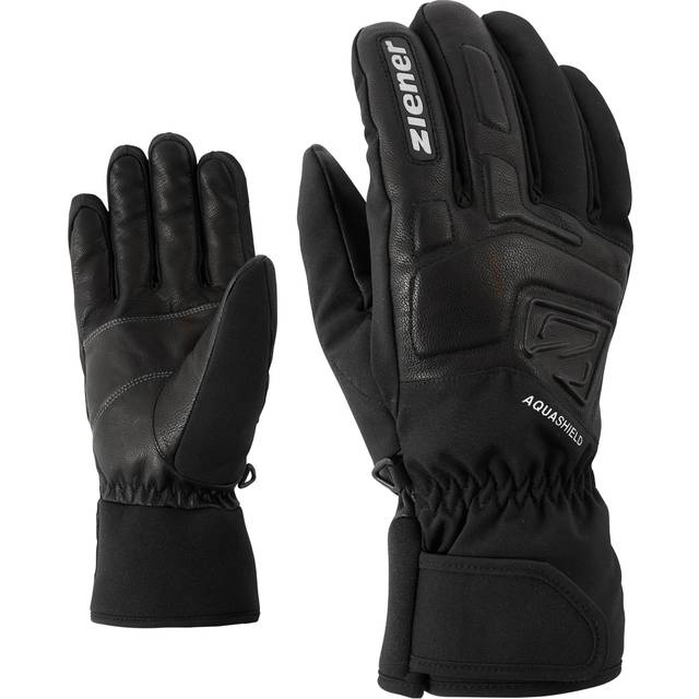 Ziener Vuxen GLYXUS AS(R) Glove Alpine skidhandskar/vintersport | Vattentät, andas, svart (svart), 7