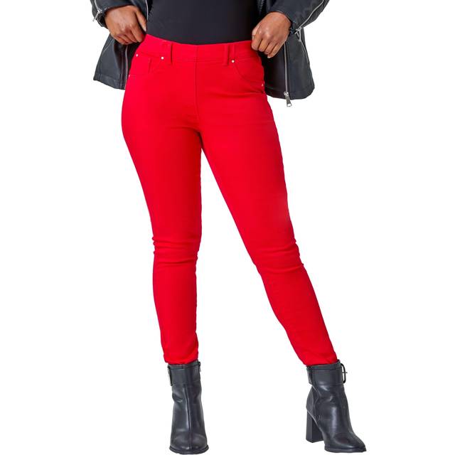 Roman Petite Red Denim Stretch Jegging - Size 10