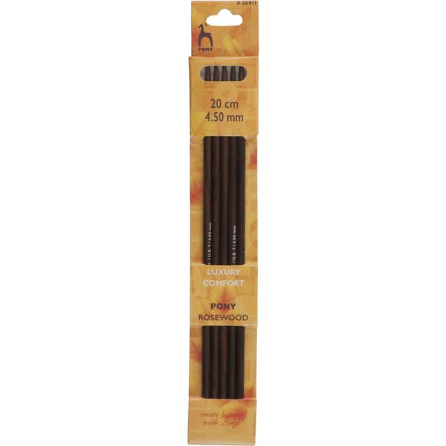 Pony Rosewood 20cm Double-Point Knitting Needles - Set of 5 - 20cm x 4.5mm (P36811)