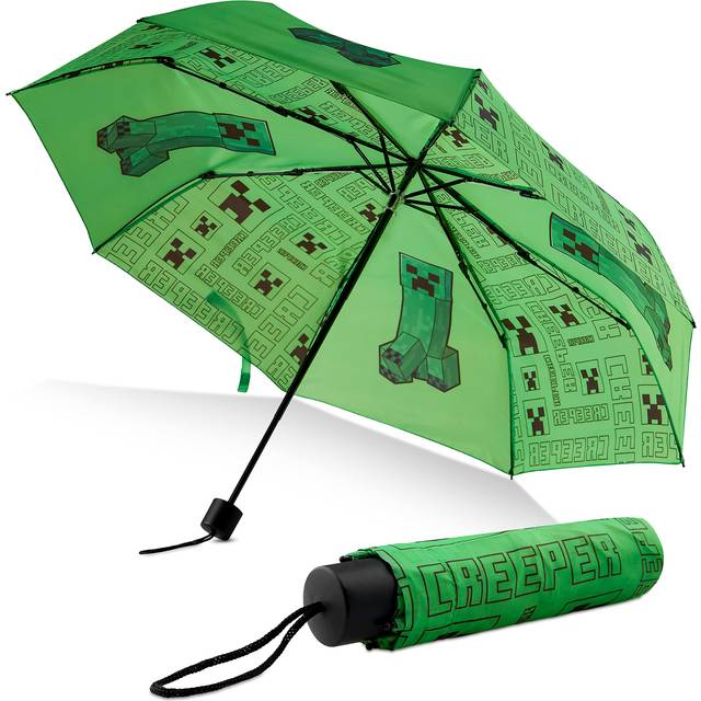 Kids Telescopic Green Umbrella - One Size