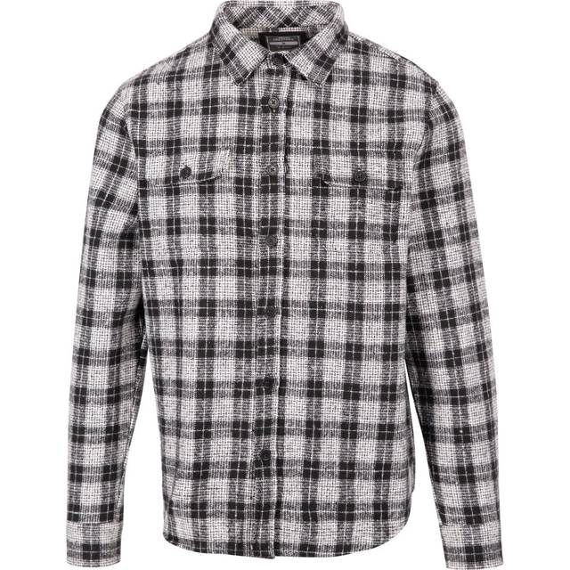 Trespass mens shirt casual woven checked portlaw