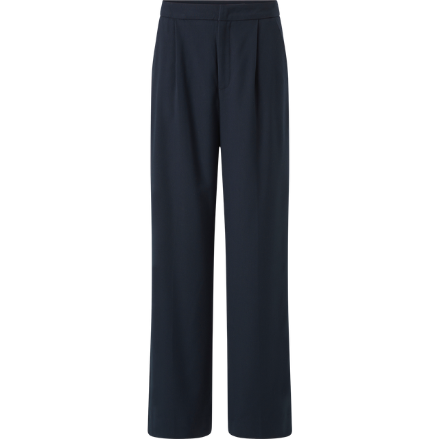 Copenhagen Muse, Byxor, Dam, XL, Polyester, Loose-Fit Nålsticksrandiga Skräddarbyxor - blue (XL)
