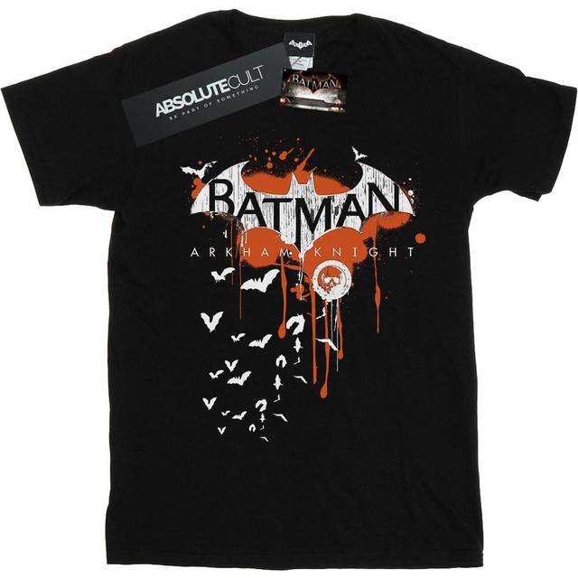 Batman Arkham Knight Halloween Logo Art T-Shirt - Black - 9 Years