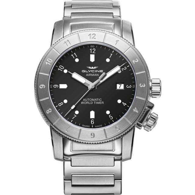 Glycine Watch Airman 42 Double Twelve - Black
