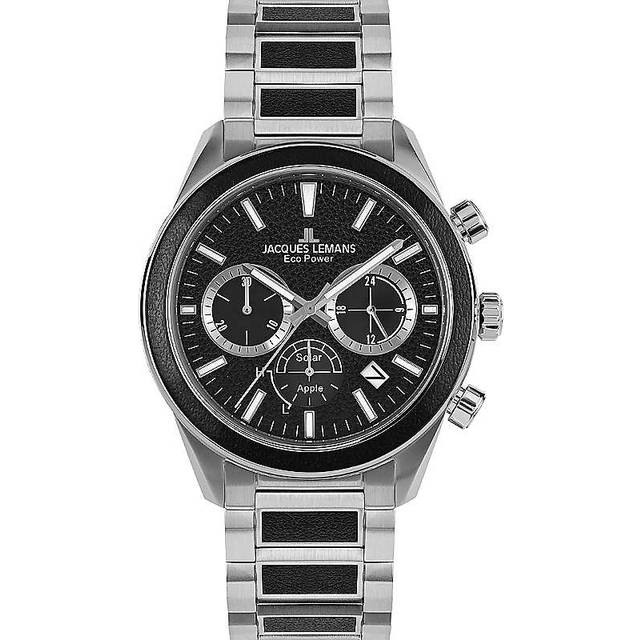 Jacques Lemans Eco Power Solar Chronograph Stainless Steel Men's Bracelet Watch