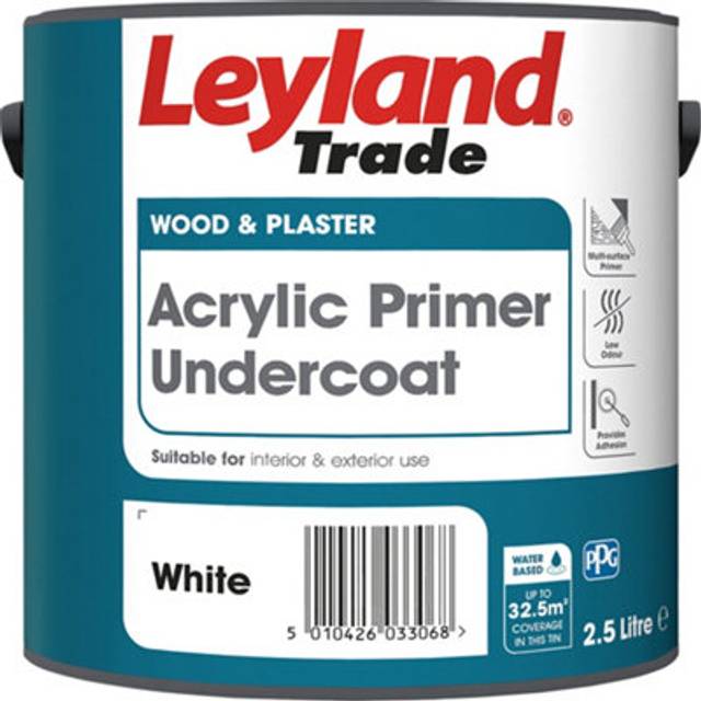 Leyland Acrylic Primer Undercoat Pbw 2.5L - Brilliant White