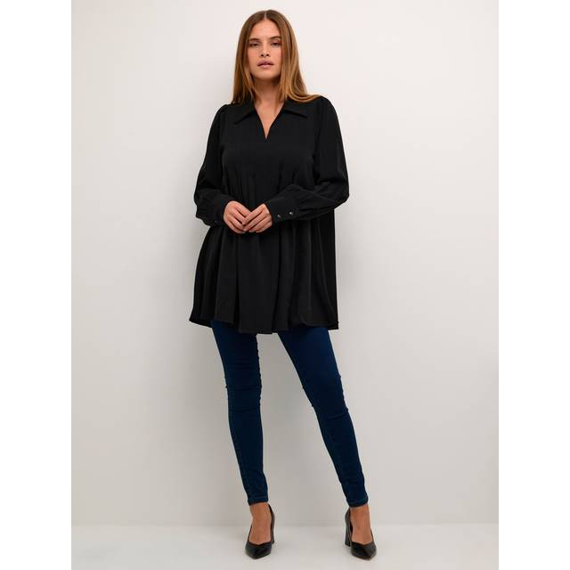 KAFFE Signa Long Sleeve Mini Dress, Black