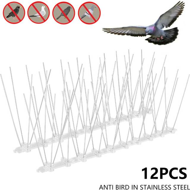 Wejoy Plastic Repeller Bird and Pigeon Spikes Deterrent Anti Bird Stainless Steel Spike Strip Bird Scarer Repeller for Pigeon