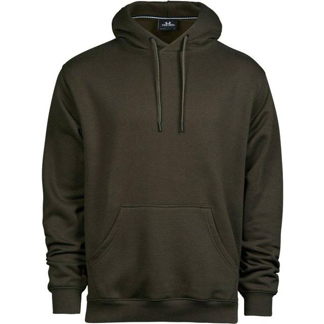 (XL, Dark Olive) Tee Jays Mens Hooded Cotton Blend Sweatshirt