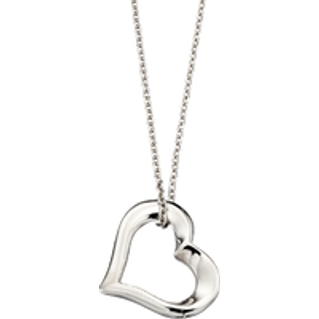 Little Star India Sterling Silver Heart Necklace - Silver