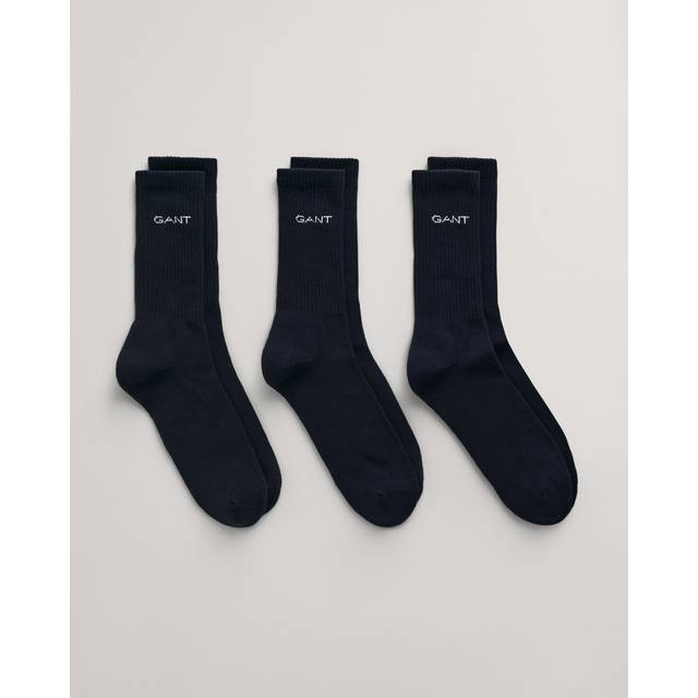 Gant 3 Pack Mens Sports Socks - Navy - Size UK 6-8