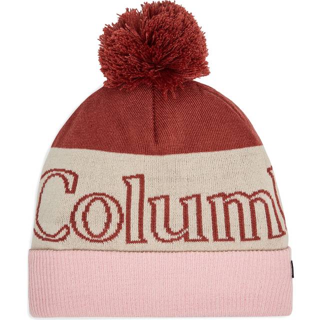 Columbia - Rosa pom Beanie - Polar Powder Ii Beanie Beetroot/Dark Pom @ Hatstore