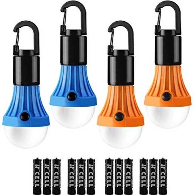 Lepro Camping Lights Battery Powered, Warm White And Daylight Modes, Hanging Tent Lights, Pack Of 4, Aaa Battery Included - One Size