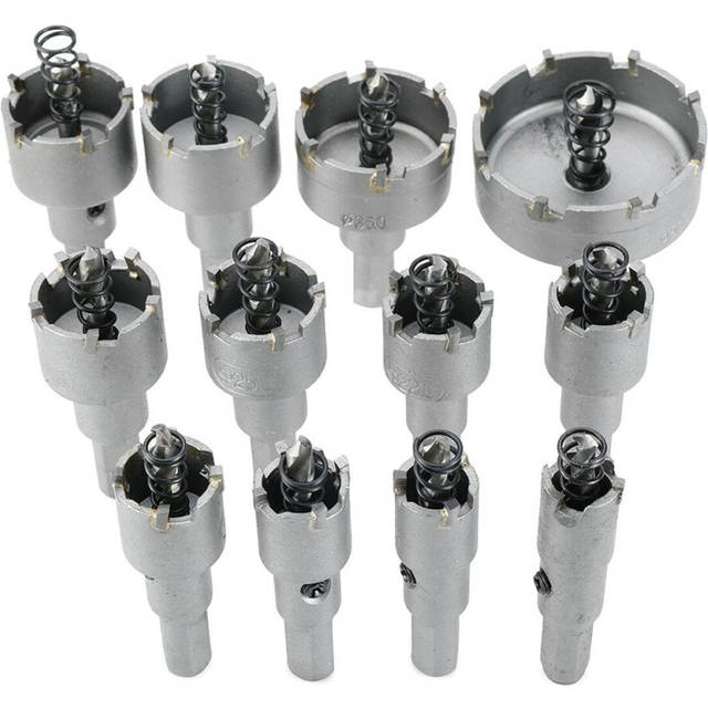 12pcs 15mm-50mm Hole Saw Cutter Alloy Drill Bit Set for Wood Metal Cutting