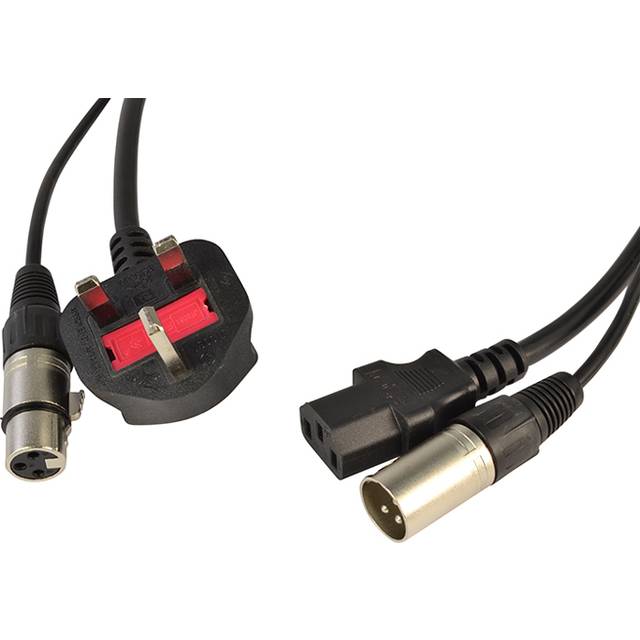 Combined Audio and Power Cable with XLR's and 13 amp Plug 5 Metres