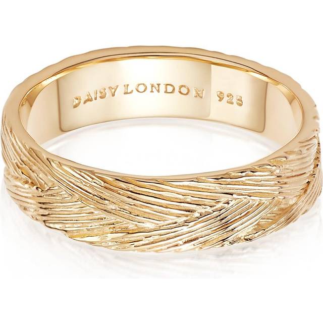 Artisan Woven Stacking 18ct Gold Plated Ring NR02_GP / Size M