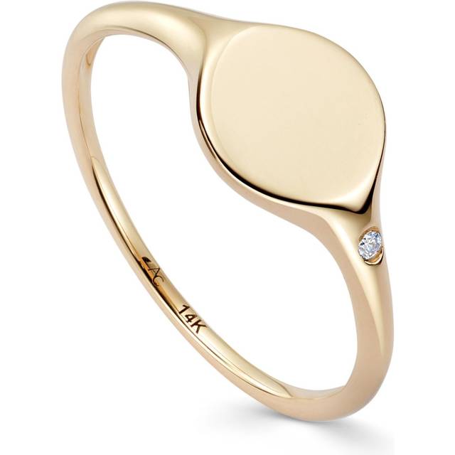 Solid Gold Lab Grown Diamond Signet Ring