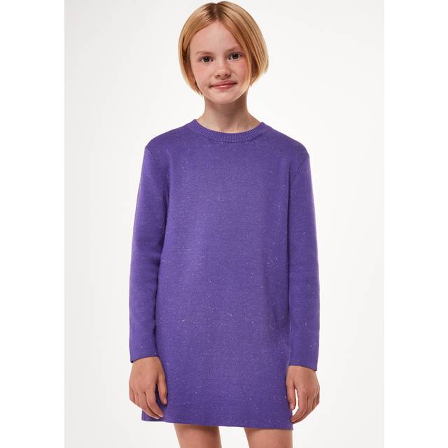 Whistles Kids' Annie Sparkle Knit Dress, Lilac